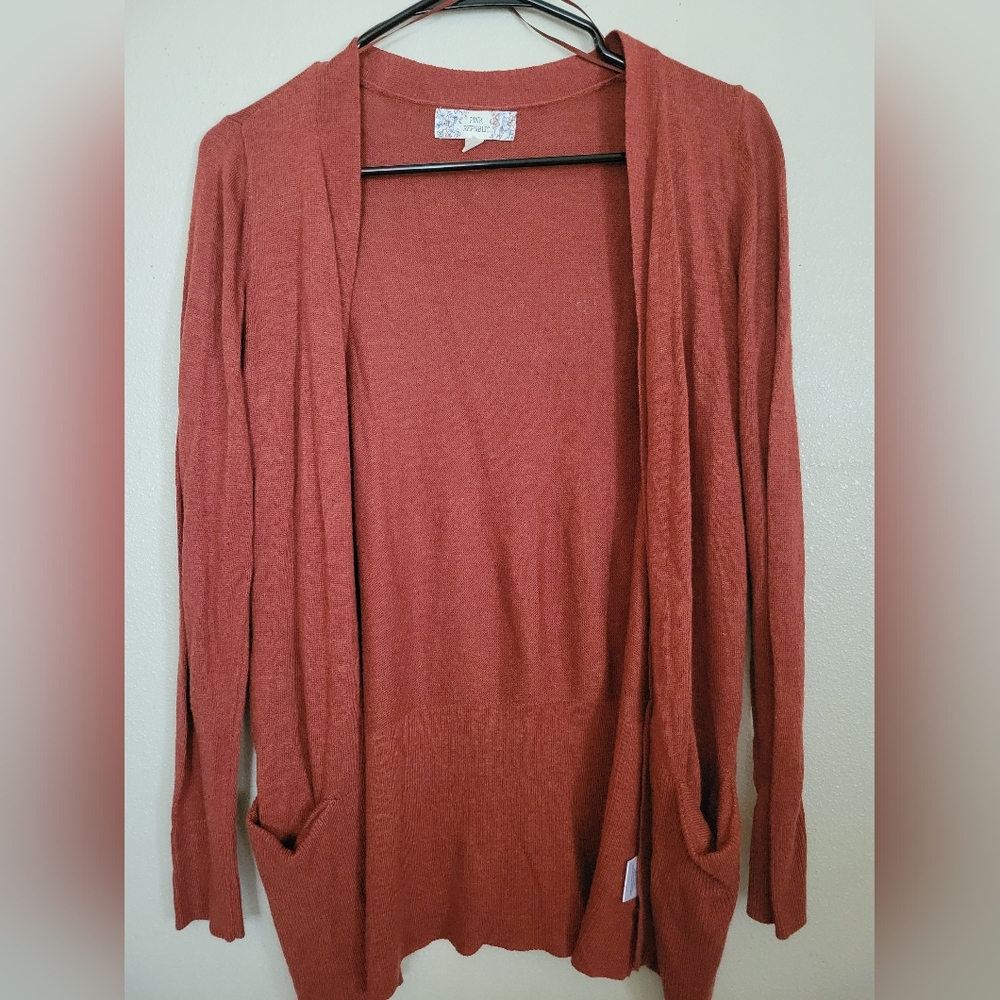 Pink Republic- Burnt Orange Longsleeve Cardigan Size S
